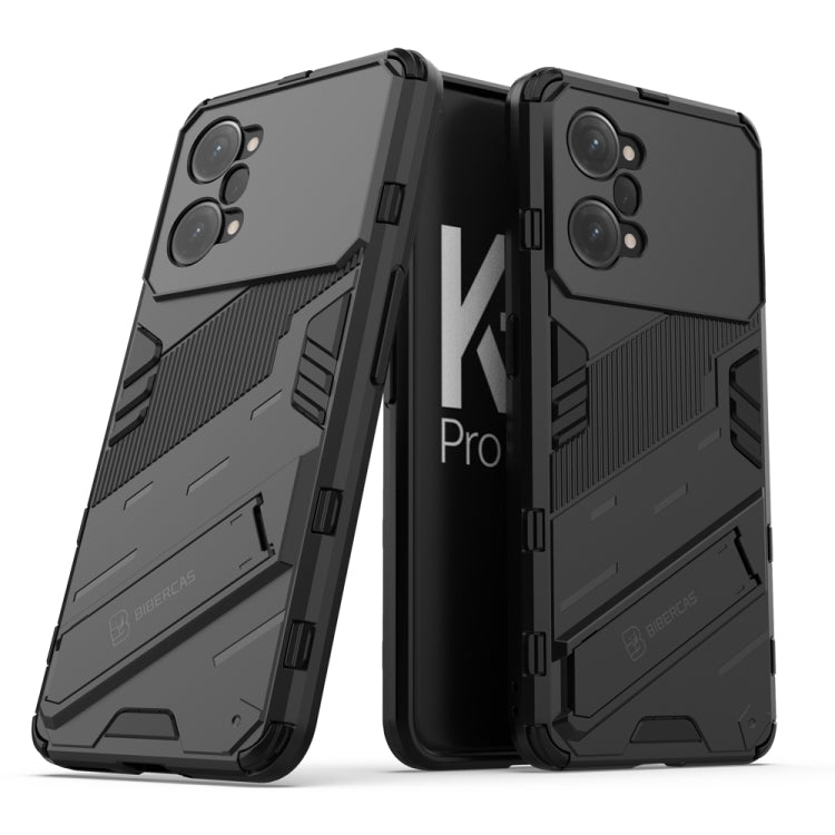For OPPO K10 Pro 5G China Punk Armor 2 in 1 PC + TPU Shockproof Phone Case with Invisible Holder(Black) - OPPO Cases by buy2fix | Online Shopping UK | buy2fix