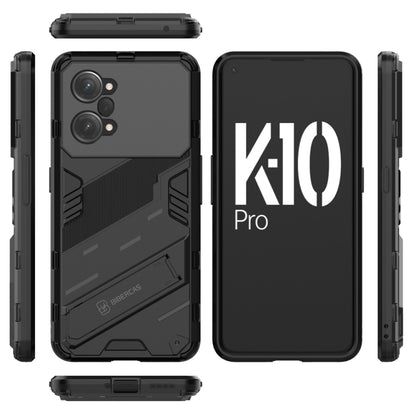 For OPPO K10 Pro 5G China Punk Armor 2 in 1 PC + TPU Shockproof Phone Case with Invisible Holder(Black) - OPPO Cases by buy2fix | Online Shopping UK | buy2fix