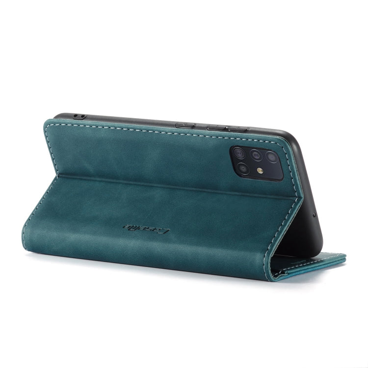 For Galaxy A51 CaseMe Multifunctional Horizontal Flip Leather Case, with Card Slot & Holder & Wallet(Blue) - Galaxy Phone Cases by CaseMe | Online Shopping UK | buy2fix