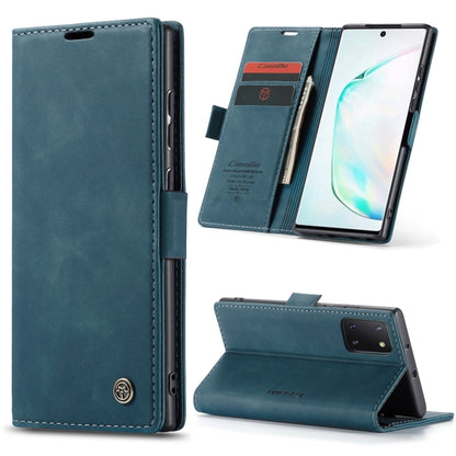 For Galaxy A81 / Note 10 Lite CaseMe Multifunctional Horizontal Flip Leather Case, with Card Slot & Holder & Wallet(Blue) - Galaxy Phone Cases by CaseMe | Online Shopping UK | buy2fix