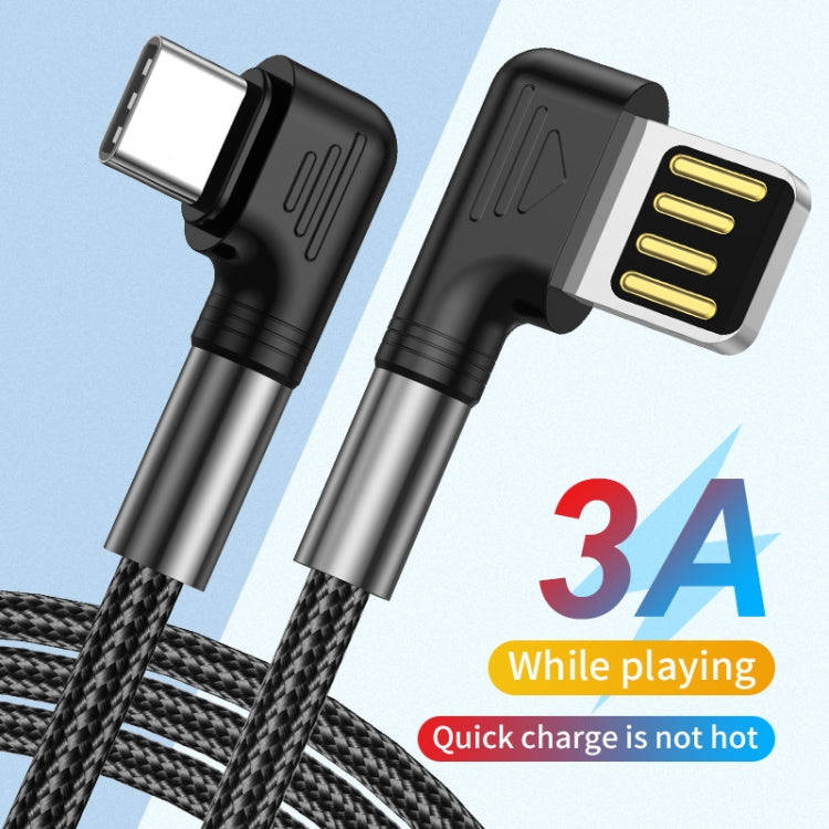 3A USB to USB-C/Type-C Double Elbow Charging Cable(3m) -  by buy2fix | Online Shopping UK | buy2fix