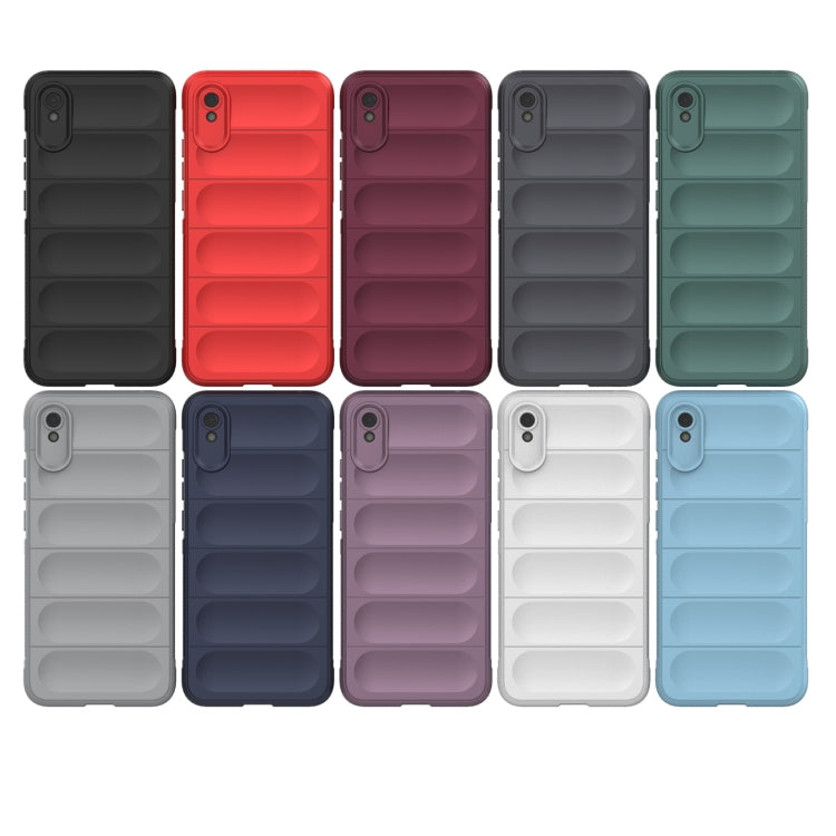 For Xiaomi Redmi 9A Magic Shield TPU + Flannel Phone Case(Grey) - Xiaomi Cases by buy2fix | Online Shopping UK | buy2fix