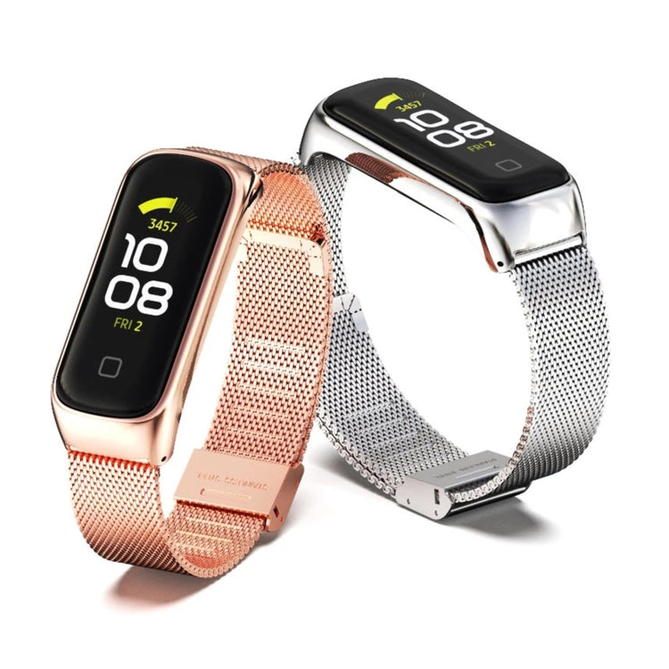 For Samsung Galaxy Fit 2 MIJOBS Milan Buckle Stainless Steel Watch Band(Silver) - Watch Bands by MIJOBS | Online Shopping UK | buy2fix