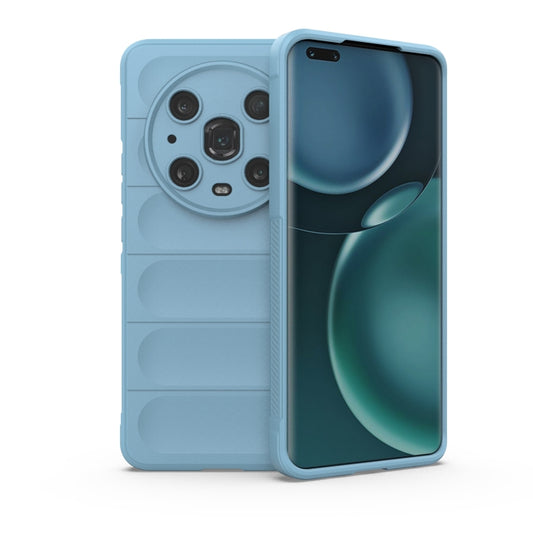 For Honor Magic4 Pro Magic Shield TPU + Flannel Phone Case(Light Blue) - Mobile Accessories by buy2fix | Online Shopping UK | buy2fix