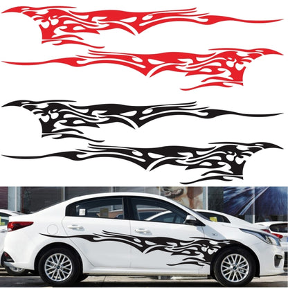 2 PCS/Set D-144 Fire Element Pattern Car Modified Decorative Sticker(Black) - In Car by buy2fix | Online Shopping UK | buy2fix