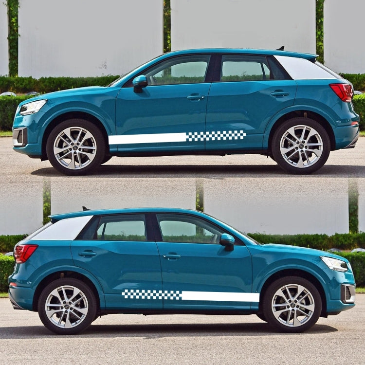 2 PCS/Set D-282 Waistline Pattern Car Modified Decorative Sticker(White) - In Car by buy2fix | Online Shopping UK | buy2fix