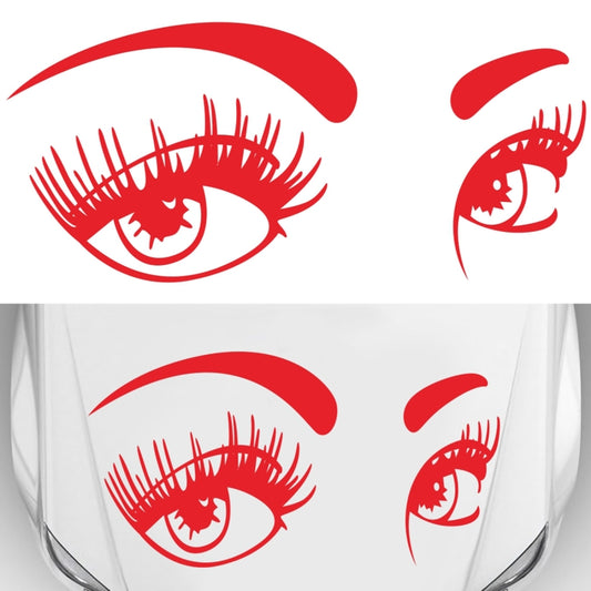 D-821 Beauty Eyes Pattern Car Modified Decorative Sticker(Red) - In Car by buy2fix | Online Shopping UK | buy2fix