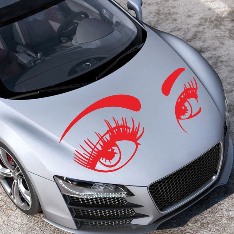 D-821 Beauty Eyes Pattern Car Modified Decorative Sticker(Red) - In Car by buy2fix | Online Shopping UK | buy2fix