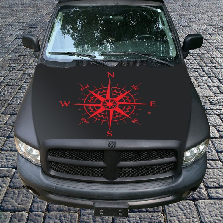 D-863 Compass Pattern Car Modified Decorative Sticker(Red) - In Car by buy2fix | Online Shopping UK | buy2fix