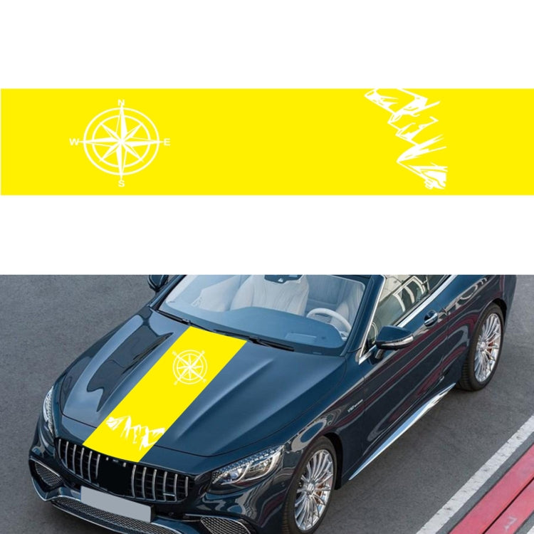 D-864 Compass Pattern Car Modified Decorative Sticker(Yellow) - In Car by buy2fix | Online Shopping UK | buy2fix