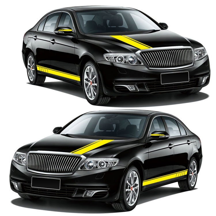 D-930 Lines Pattern Car Modified Decorative Sticker(Yellow) - In Car by buy2fix | Online Shopping UK | buy2fix