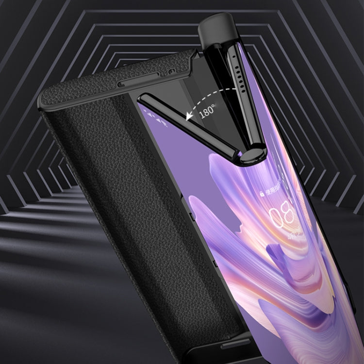 For Huawei Mate Xs 2 GKK Full Coverage Folding Leather Phone Case with Holder(Pitched Texture) - Huawei Cases by GKK | Online Shopping UK | buy2fix