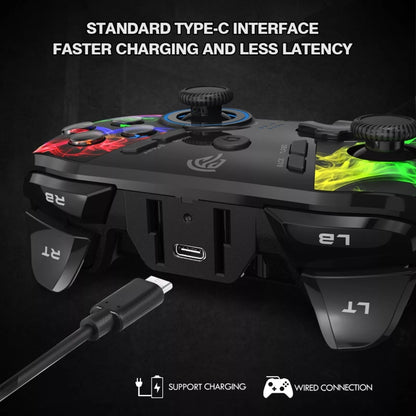 EasySMX ESM-9110 Wireless Joystick Game Controller for Nintendo Switch / PC / PS3 / Android(Colorful Light) - Gamepads by buy2fix | Online Shopping UK | buy2fix