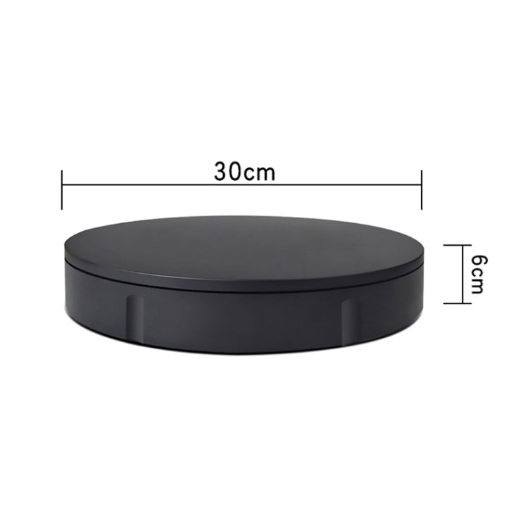 30cm Charging Rotating Display Stand Video Shooting Turntable, Load: 100kg, Power Plug:EU Plug(Black) - Camera Accessories by buy2fix | Online Shopping UK | buy2fix