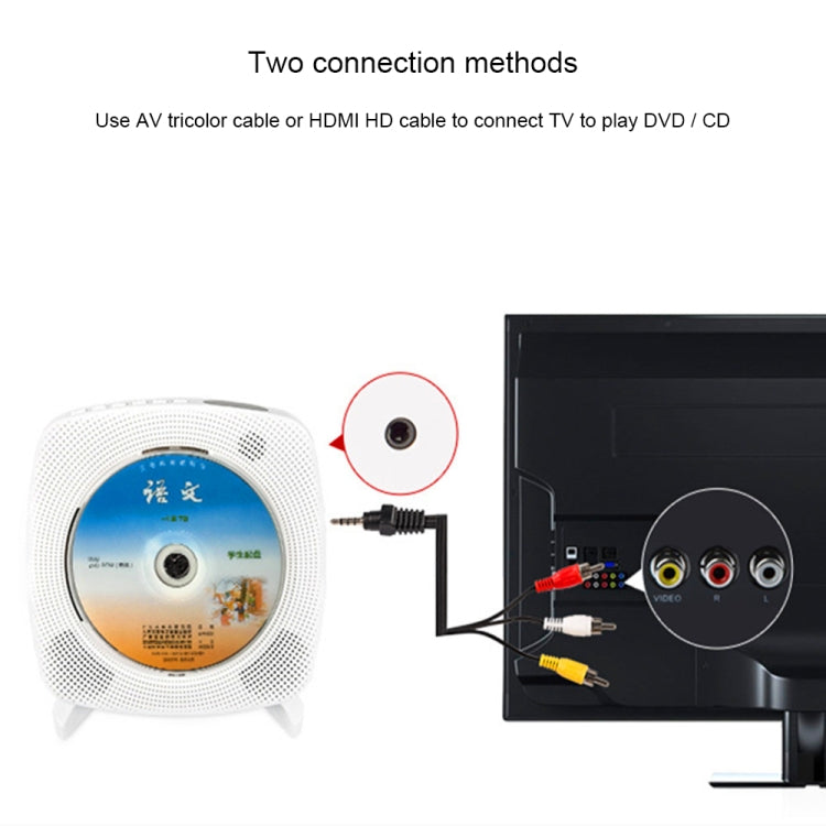 Kecag KC-609 Wall Mounted Home DVD Player Bluetooth CD Player, Specification:DVD/CD+Connectable TV  + Plug-In Version(Black) - DVD & LCD Player by Kecag | Online Shopping UK | buy2fix