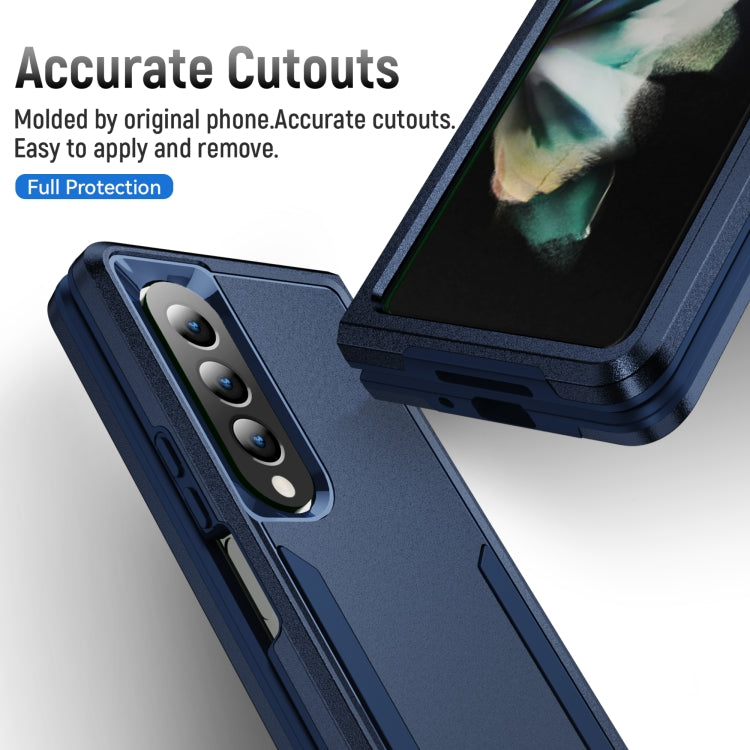 For Samsung Galaxy Z Fold4 PC + TPU Shockproof All Inclusive Phone Case (Blue) - Samsung Accessories by buy2fix | Online Shopping UK | buy2fix