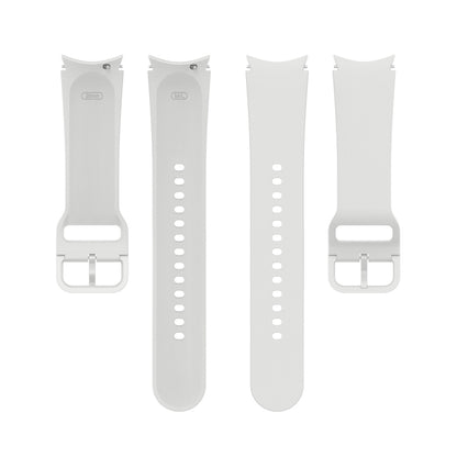 For Samsung Galaxy Watch 5 44mm Official Silicone Watch Band, Size:S(Silver Grey) - Smart Wear by buy2fix | Online Shopping UK | buy2fix