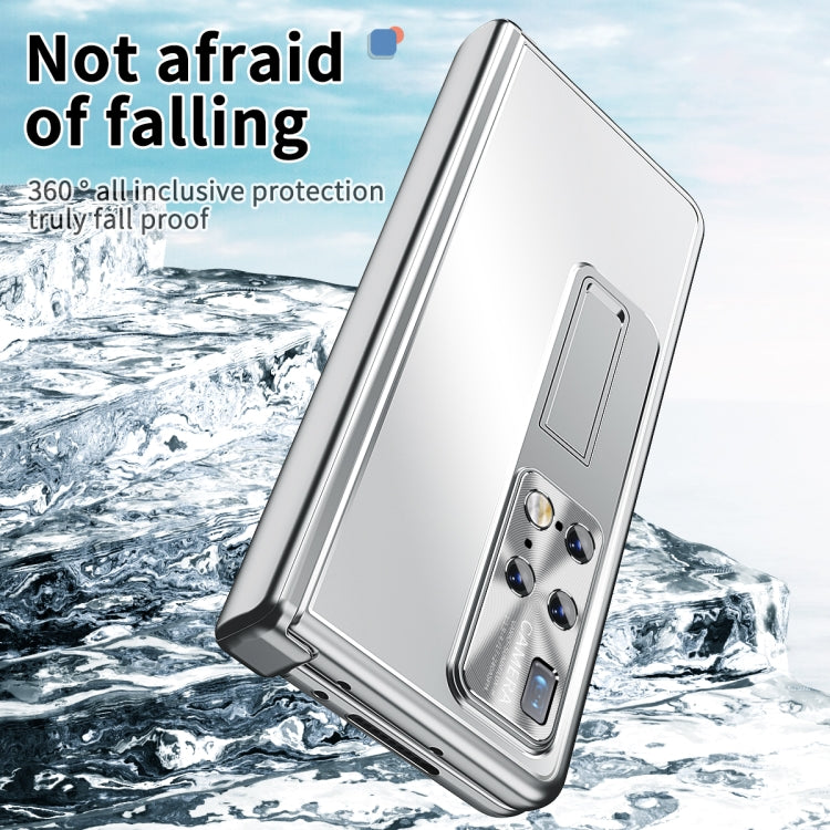 For Huawei Mate X2 Aluminum Alloy Double Hinge Shockproof Phone Protective Case(Silver) - Huawei Cases by buy2fix | Online Shopping UK | buy2fix