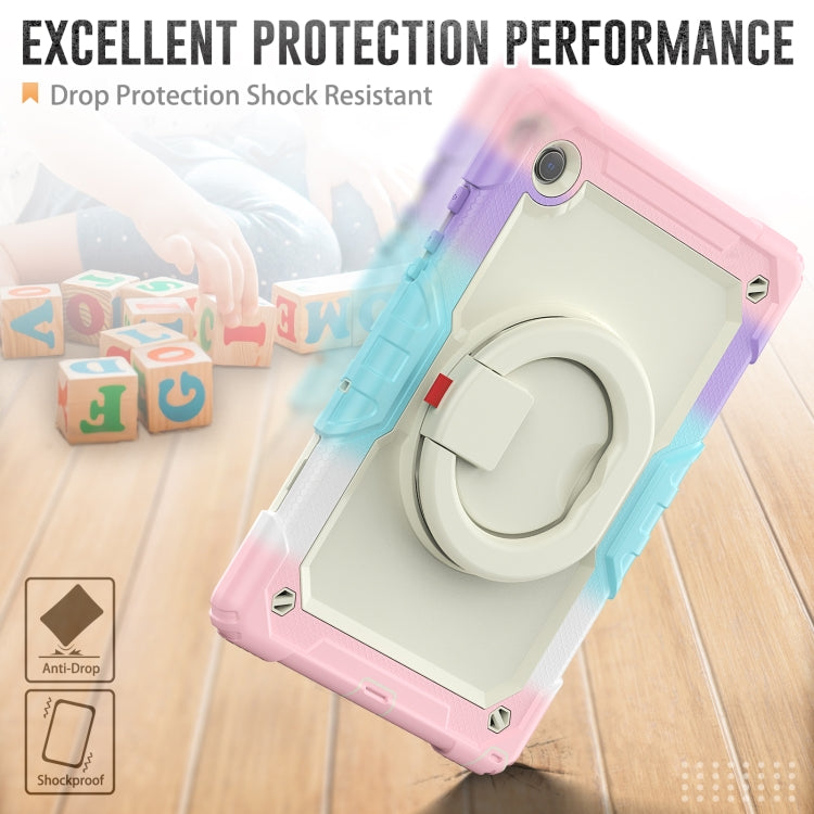 For Samsung Galaxy Galaxy Tab A8 Bracelet Holder Silicone + PC Tablet Case(Colorful Pink) - Other Galaxy Tab PC by buy2fix | Online Shopping UK | buy2fix