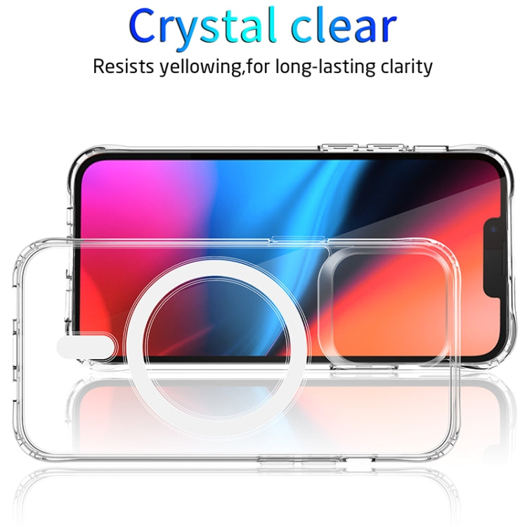 For iPhone 14 Pro Max Magsafe Magnetic Four Corner Airbags Phone Case (Transparent) - iPhone 14 Pro Max Cases by buy2fix | Online Shopping UK | buy2fix