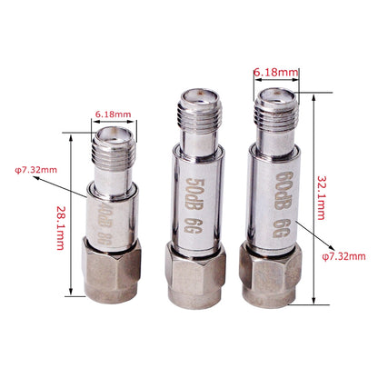 10dBi SMA Attenuator DC-6GHz SMA Coaxial Fixed Connectors - Connectors by buy2fix | Online Shopping UK | buy2fix