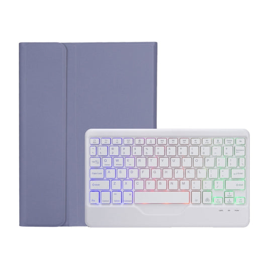 OP11-BS Lambskin Texture Ultra-thin Bluetooth Keyboard Leather Case with Backlight For OPPO Pad 11 inch(Purple) - Others Keyboard by buy2fix | Online Shopping UK | buy2fix
