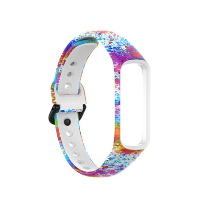 For Samsung Galaxy Fit 2 SM-R220 Silicone Printing Watch Band(Painted) - Watch Bands by buy2fix | Online Shopping UK | buy2fix