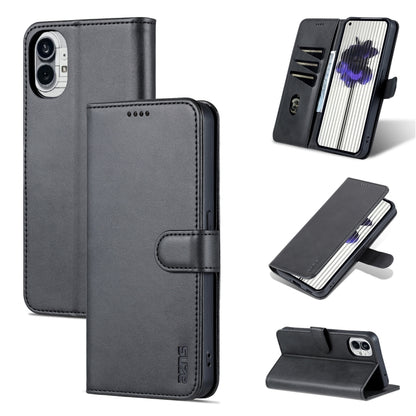 For Nothing Phone 1 AZNS Skin Feel Calf Texture Flip Leather Phone Case (Black) - More Brand by AZNS | Online Shopping UK | buy2fix