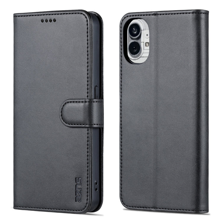 For Nothing Phone 1 AZNS Skin Feel Calf Texture Flip Leather Phone Case (Black) - More Brand by AZNS | Online Shopping UK | buy2fix