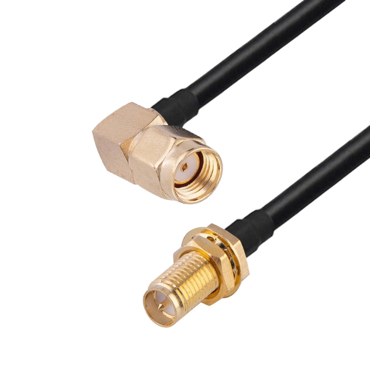 RP-SMA Male Elbow to RP-SMA Female RG174 RF Coaxial Adapter Cable, Length: 1m - Connectors by buy2fix | Online Shopping UK | buy2fix