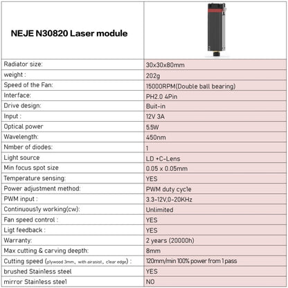 NEJE MASTER 3 Laser Engraver with N30820 Laser Module(US Plug) - DIY Engraving Machines by NEJE | Online Shopping UK | buy2fix