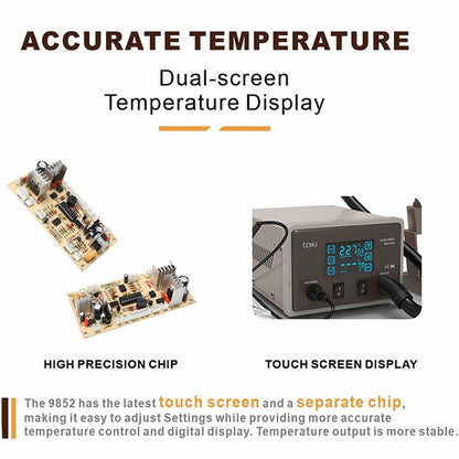 BAKU BA-9852 Digital ESD Hot Air Gun Soldering Station Welding Solder Iron(US Plug) - Home & Garden by BAKU | Online Shopping UK | buy2fix