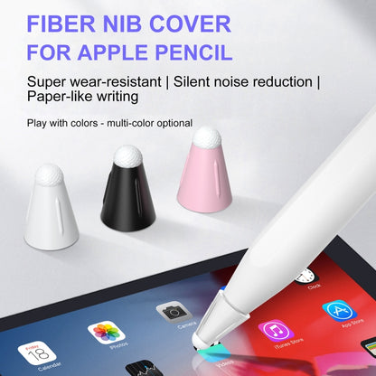 8 PCS / Set Fiber Texture Nib Protector For Apple Pencil(Transparent) - Pencil Accessories by buy2fix | Online Shopping UK | buy2fix