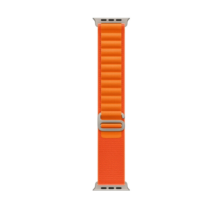 Nylon Loop Watch Band For Apple Watch 46mm / 49mm / 45mm / 44mm(Orange) - Watch Bands by buy2fix | Online Shopping UK | buy2fix