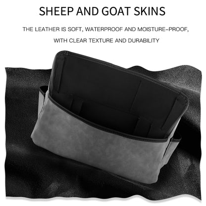 Car Center Console Hanging Bag Sheepskin Leather Storage Bag(Black) - In Car by buy2fix | Online Shopping UK | buy2fix