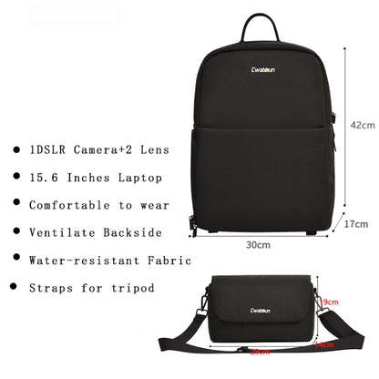 CADeN D75 Camera Backpacks Large Shockproof Cameras Lens Bags, Size:42 x 30 x 17cm(Black) - Camera Accessories by CADeN | Online Shopping UK | buy2fix