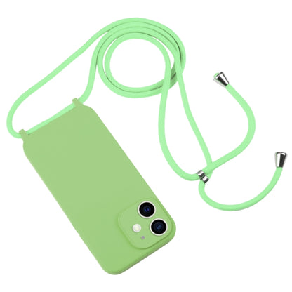 For iPhone 12 Crossbody Lanyard Liquid Silicone Case(Matcha Green) - iPhone 12 / 12 Pro Cases by buy2fix | Online Shopping UK | buy2fix