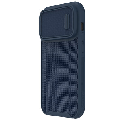 For iPhone 14 Pro NILLKIN 3D Textured Camshield PC + TPU Phone Case(Blue) - iPhone 14 Pro Cases by NILLKIN | Online Shopping UK | buy2fix