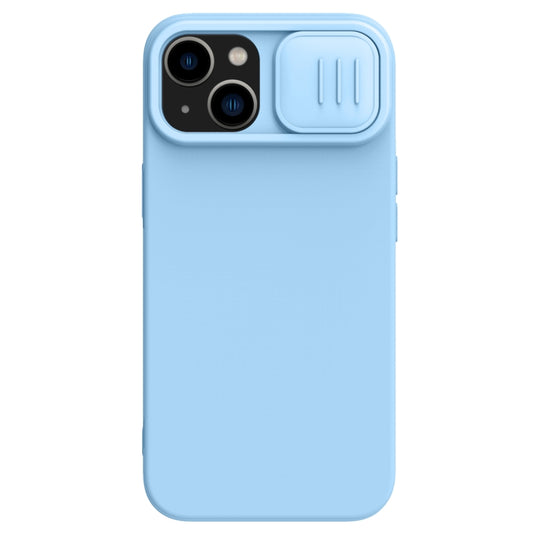 For iPhone 14 NILLKIN CamShield MagSafe Liquid Silicone Phone Case (Sky Blue) - iPhone 14 Cases by NILLKIN | Online Shopping UK | buy2fix