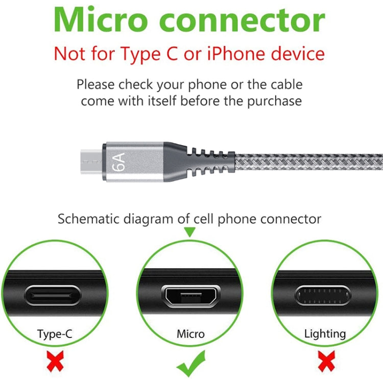 WEKOME WDC-169M Raython Series 6A USB to Micro USB Fast Charge Data Cable Length: 1m(Black) -  by WK | Online Shopping UK | buy2fix