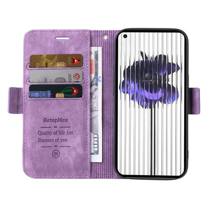 For Nothing Phone 1 BETOPNICE Dual-side Buckle Leather Phone Case(Purple) - More Brand by BETOPNICE | Online Shopping UK | buy2fix