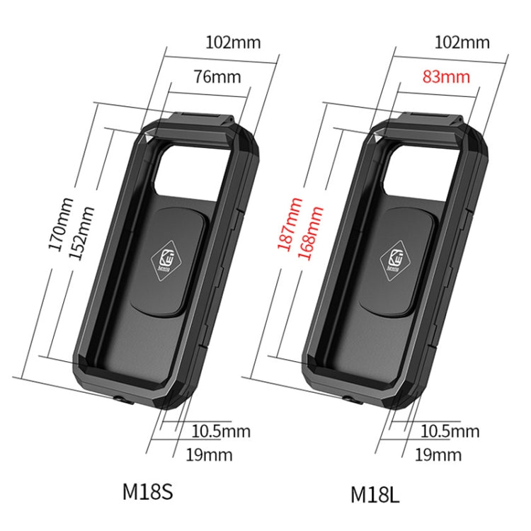 Kewig M18S-A1 Motorcycle / Bicycle Handlebar Wireless Charging Waterproof Box Mobile Phone Holder - Holder by Kewig | Online Shopping UK | buy2fix