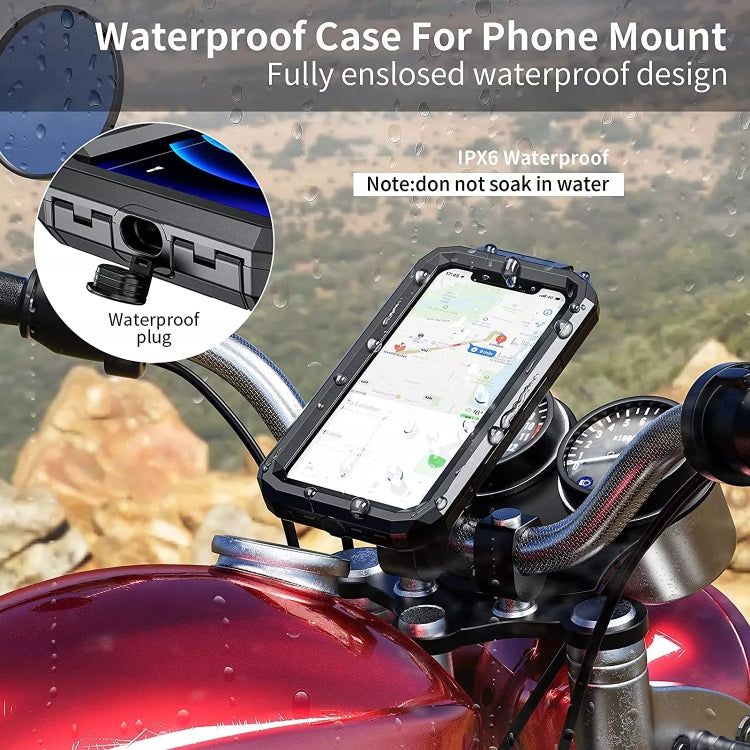 Kewig M18S-A1 Motorcycle / Bicycle Handlebar Wireless Charging Waterproof Box Mobile Phone Holder - Holder by Kewig | Online Shopping UK | buy2fix