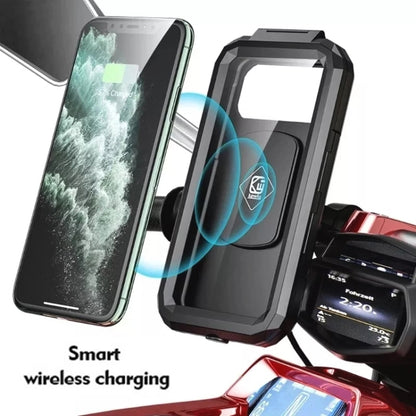 Kewig M18L-A1 Motorcycle / Bicycle Handlebar Wireless Charging Waterproof Box Mobile Phone Holder - Holder by Kewig | Online Shopping UK | buy2fix