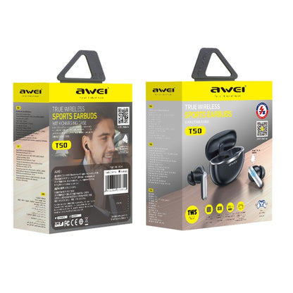 awei T50 True Wireless Gaming Bluetooth Earbuds - Bluetooth Earphone by awei | Online Shopping UK | buy2fix