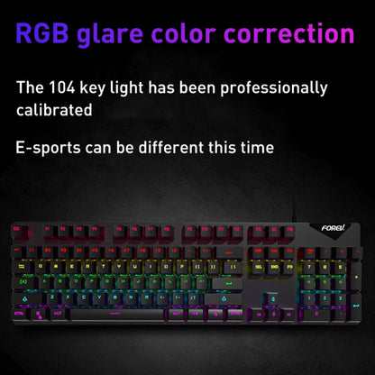 FOREV FVQ302 Mixed Color Wired Mechanical Gaming Illuminated Keyboard(White Purple) - Wired Keyboard by buy2fix | Online Shopping UK | buy2fix