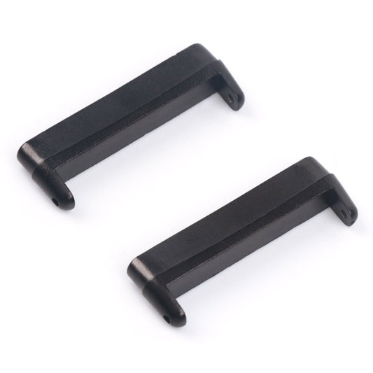 For Fitbit Versa 4 / Sense 2 1 Pair Universal Metal Watch Band Connectors(Black) - Repair & Spare Parts by buy2fix | Online Shopping UK | buy2fix