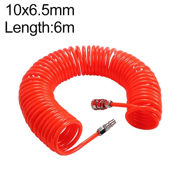 LAIZE Compressor Air Flexible PU Spring Tube with Connector, Specification:10x6.5mm, 6m - PU Air Pipe by LAIZE | Online Shopping UK | buy2fix