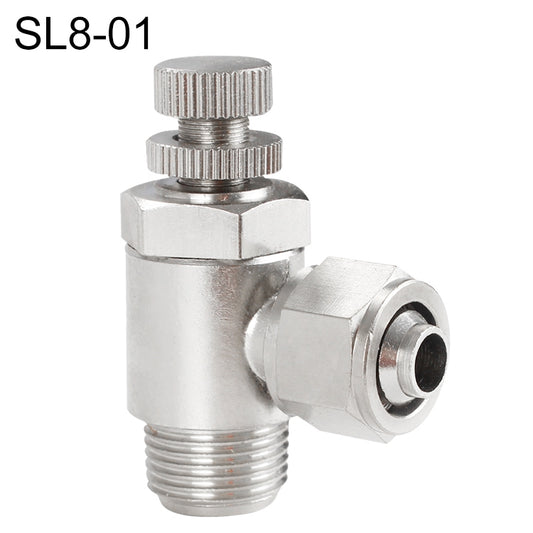 SL8-01 LAIZE Nickel Plated Copper Trachea Quick Fitting Throttle Valve Lock Female Connector -  by LAIZE | Online Shopping UK | buy2fix