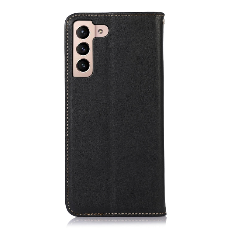 For Samsung Galaxy S23 5G KHAZNEH Nappa Top Layer Cowhide Leather Phone Case(Black) - Galaxy S23 5G Cases by buy2fix | Online Shopping UK | buy2fix